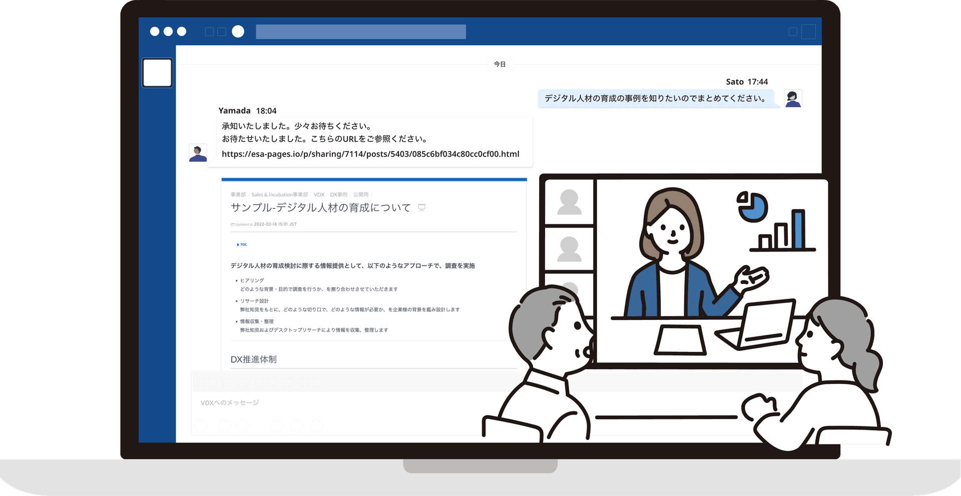バーチャルDXforR&Dのfirstviewのイラスト